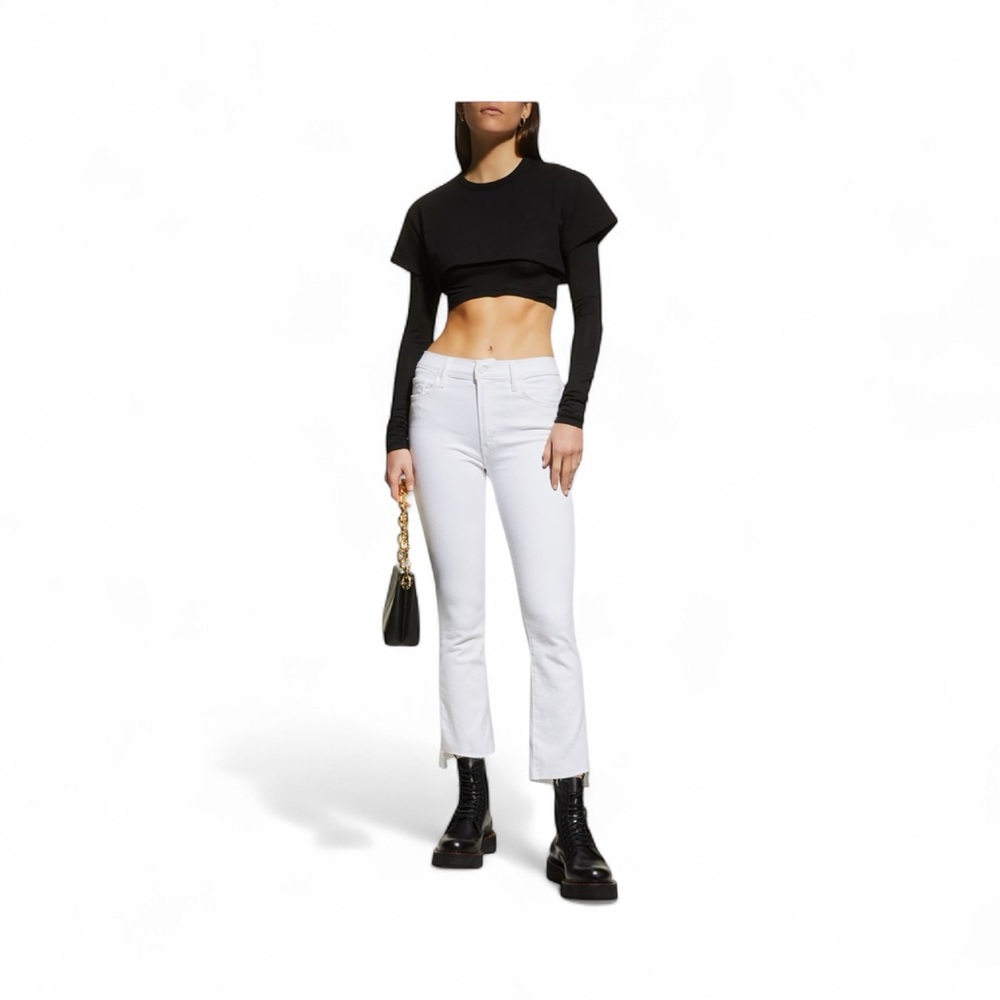 MOTHER White Ankle & Cropped Jeans